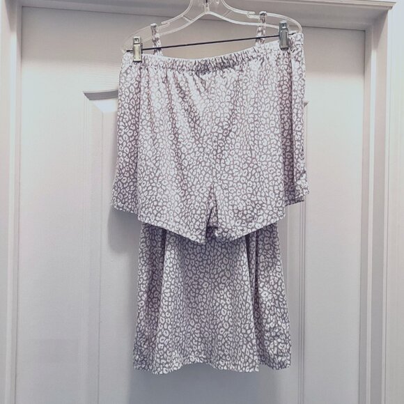 Merilyn Monroe 3 Piece Sleepwear Set-Women's Shorts, Cami & Rope-Sz. Lg-Gray & W - Picture 14 of 15